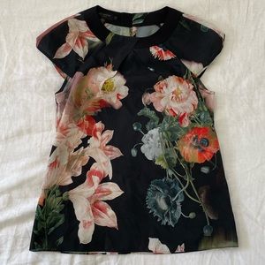 Ted Baker London floral blouse, size 1